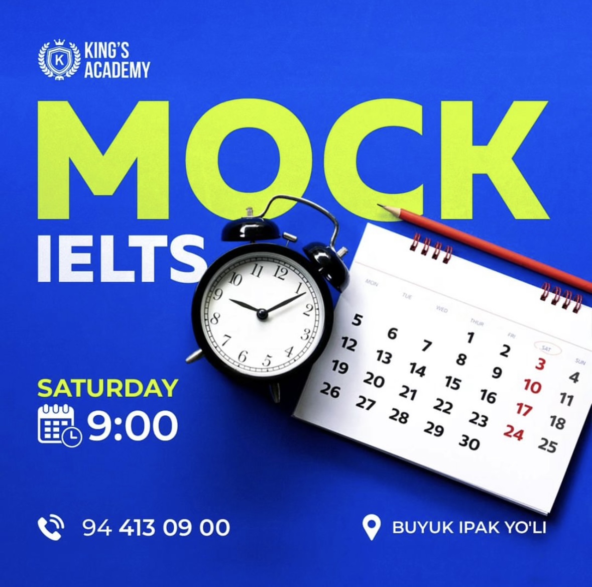 Mock IELTS. Every Saturday and Sunday - Rank.uz